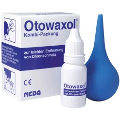 Otowaxol Kombi-Packung - Ohrenschmalzentferner zur sanften Ohrenreinigung, inkl. Ohrenspritze| Sale