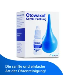 Otowaxol Kombi-Packung - Ohrenschmalzentferner zur sanften Ohrenreinigung, inkl. Ohrenspritze| Sale