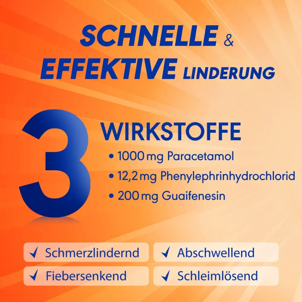 OtriComplex forte Erkältungsgetränk 1000 mg Paracetamol, 12,2 mg Phenylephrinhydrochlorid, 200 mg Guaifenesin> New