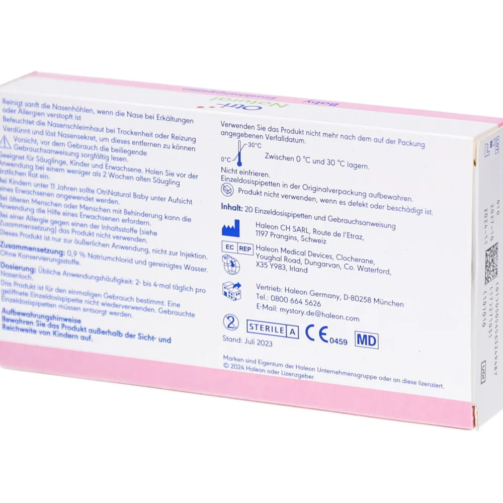 OtriNatural Baby, isotone Kochsalzlösung, 20 Einzeldosispipetten à 5 ml| Sale