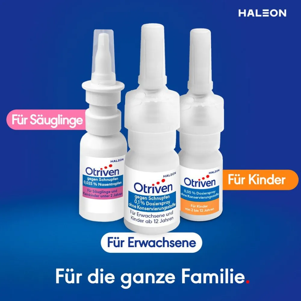 Otriven gegen Schnupfen 0,1 % Dosierspray ohne Konservierungsstoffe| Online