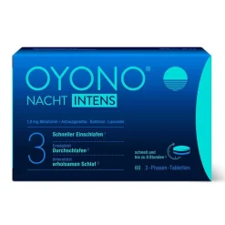 OYONO® Nacht Intens mit 1,9mg Melatonin und Ashwagandha, Baldrian, Lavendel> New