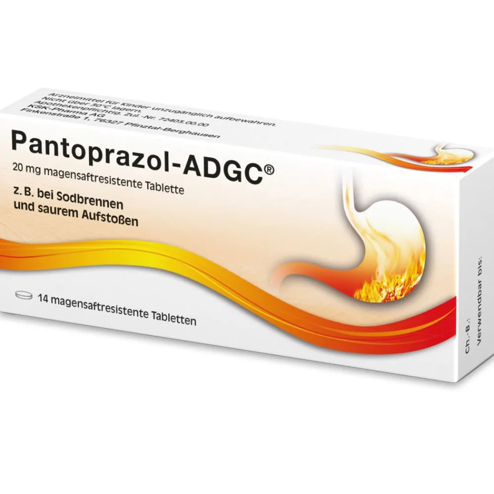 -ADGC® gegen Reflux Symptome wie Sodbrennen und saures Aufstoßen|Pantoprazol New