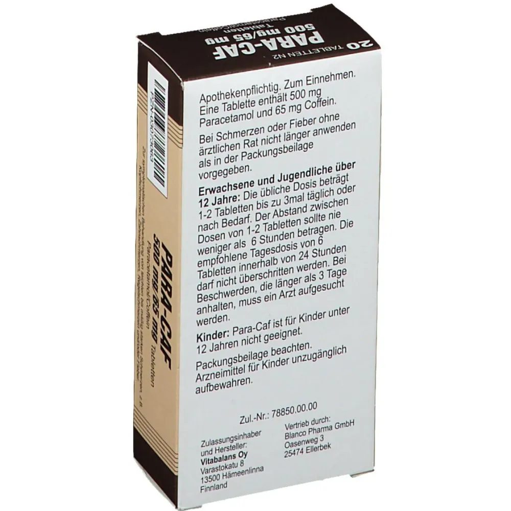 Para Caf 500 mg/65 mg> Best