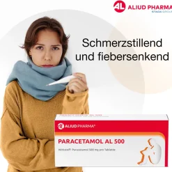Paracetamol AL 500 bei akuten Schmerzen und Fieber><noscript><img width=