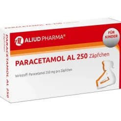 Paracetamol AL 250 Zäpfchen bei akuten Schmerzen und Fieber|Aliud Online