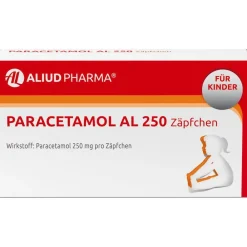 Paracetamol AL 250 Zäpfchen bei akuten Schmerzen und Fieber|Aliud Online