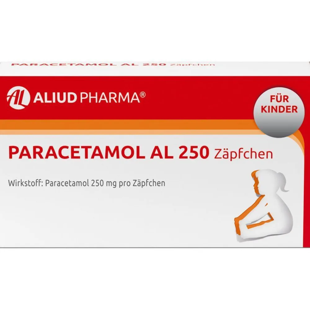 Paracetamol AL 250 Zäpfchen bei akuten Schmerzen und Fieber|Aliud Online