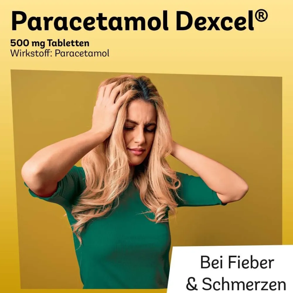 Paracetamol Dexcel® 500 mg, bei leichten bis mäßig starken Schmerzen>