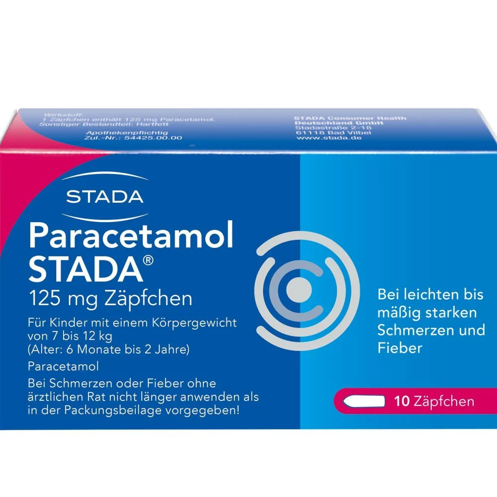 ® 125 mg Zäpfchen|Paracetamol Stada Clearance