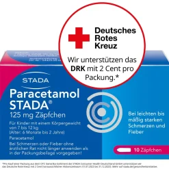 ® 125 mg Zäpfchen|Paracetamol Stada Clearance
