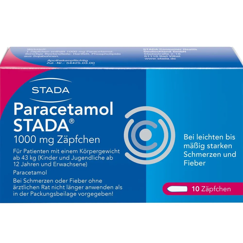 ® 1000 mg Zäpfchen|Paracetamol Stada Sale