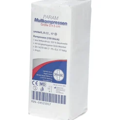 Mullkompressen 5 cm x 5 cm unsteril 8-fach>PARAM New