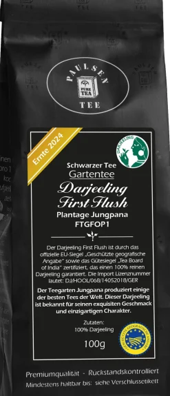 Paulsen Darjeeling First Flush FTGFOP1, Ernte 2024 - Plantage Jungpana-schwarzer Tee> Hot
