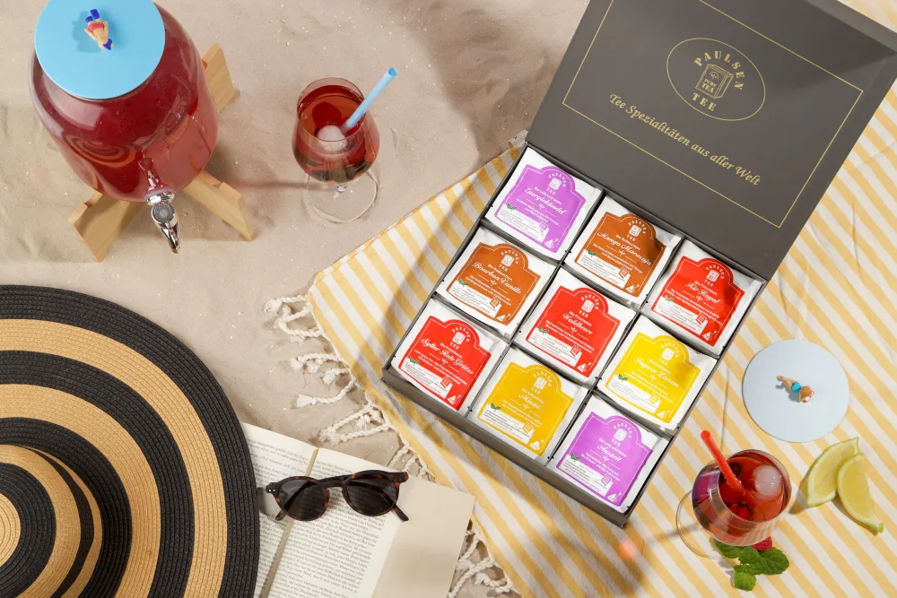 Paulsen Exklusive Bio Tee Geschenkbox mit Früchte-, Kräuter- & Rotbuschtees im Pyramidenbeutel> Outlet