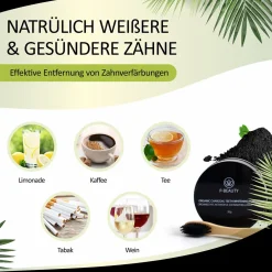 Zahnaufhellung Set weiße Zähne mit Aktivkohle|P-BEAUTY Hot