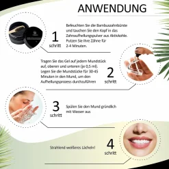 Zahnaufhellung Set weiße Zähne mit Aktivkohle|P-BEAUTY Hot