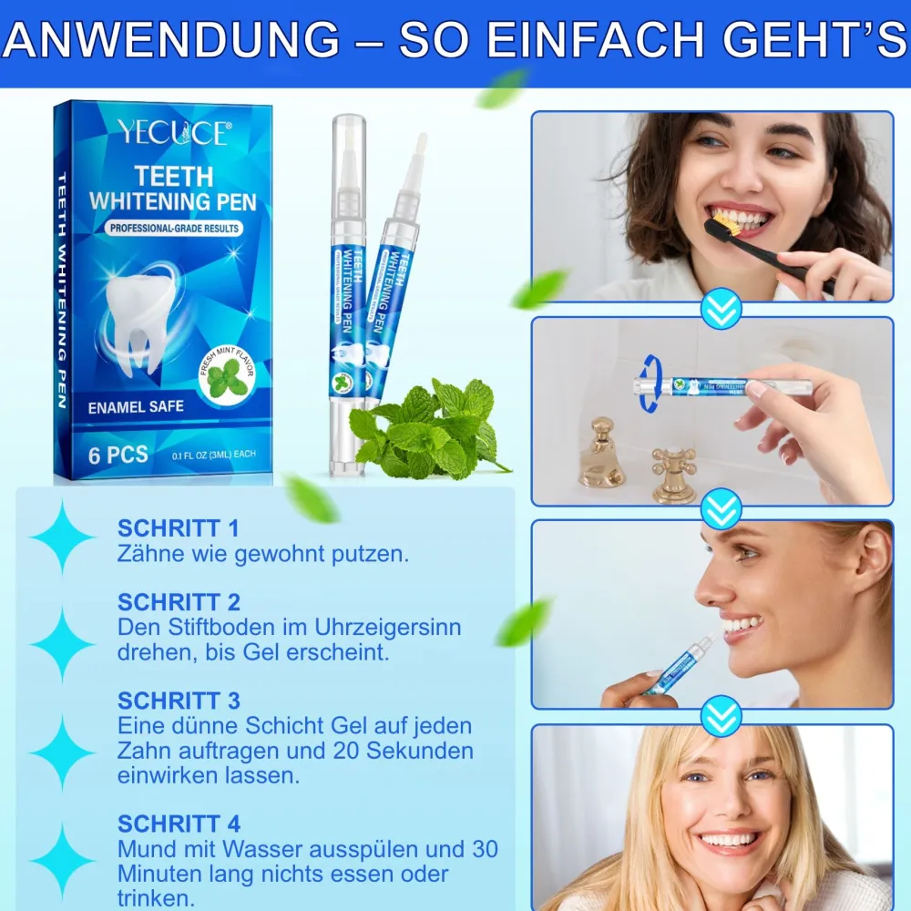 Zahnaufhellung Zahngel Zahnweiß Stift für Weiße Zähne>P-BEAUTY