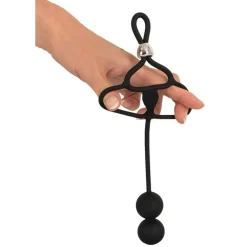 Penis-/Hodenring „Triple Ball/Cock Ring with Anal Beads“ mit Analkugeln><noscript><img width=
