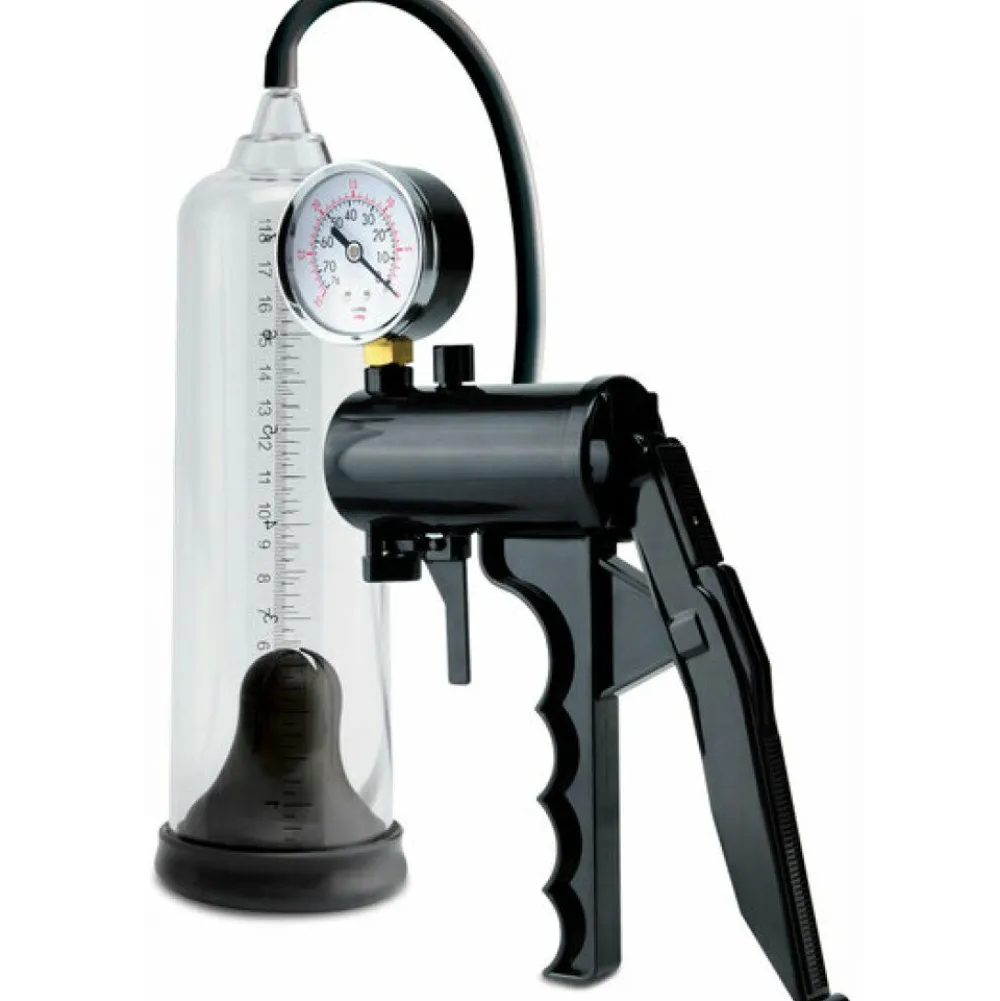 Penispumpe "Max-Precision Power Pump" | Manometer mit Sicherheitsventil, Mess-Skala | Pumpset!> Sale
