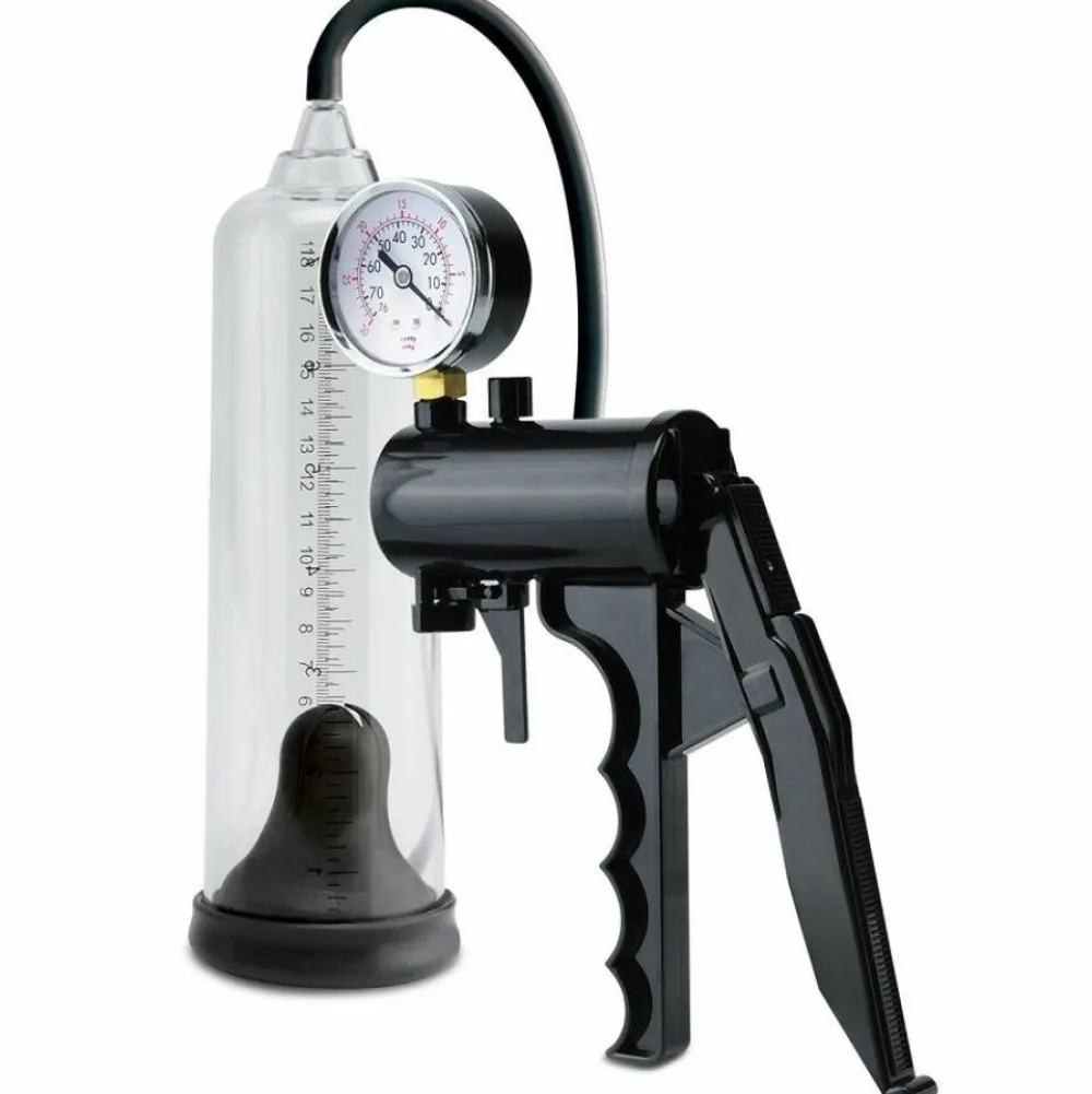 Penispumpe "Max-Precision Power Pump" | Manometer mit Sicherheitsventil, Mess-Skala | Pumpset!> Sale