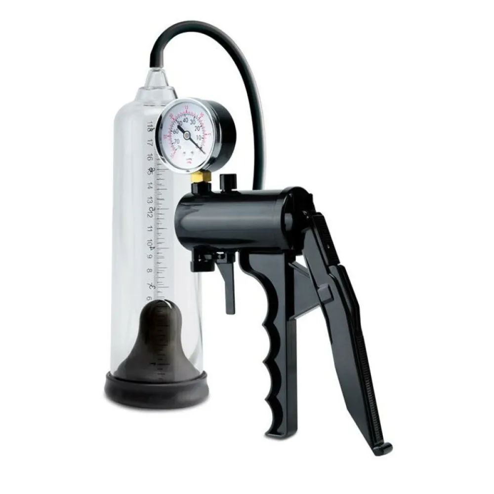 Penispumpe "Max-Precision Power Pump" | Manometer mit Sicherheitsventil, Mess-Skala | Pumpset!> Sale