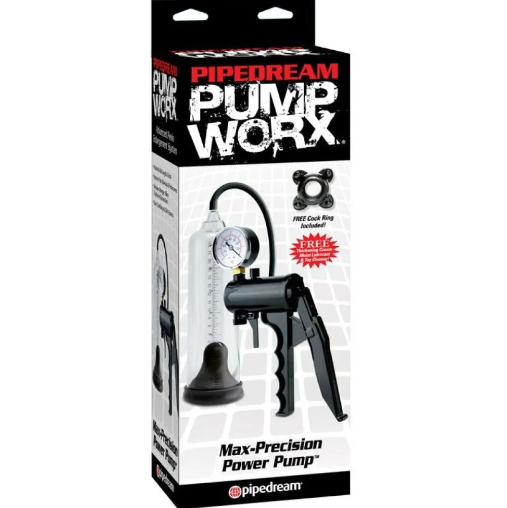 Penispumpe "Max-Precision Power Pump" | Manometer mit Sicherheitsventil, Mess-Skala | Pumpset!> Sale
