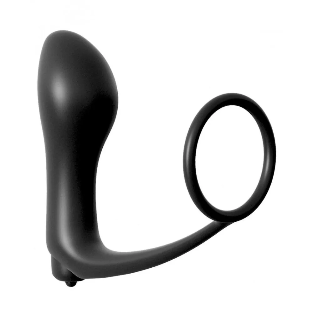Penisring „Vibrating Plug“ mit batteriebetriebenem Vibro-Analplug| Vibration| analfantasy collection> Outlet