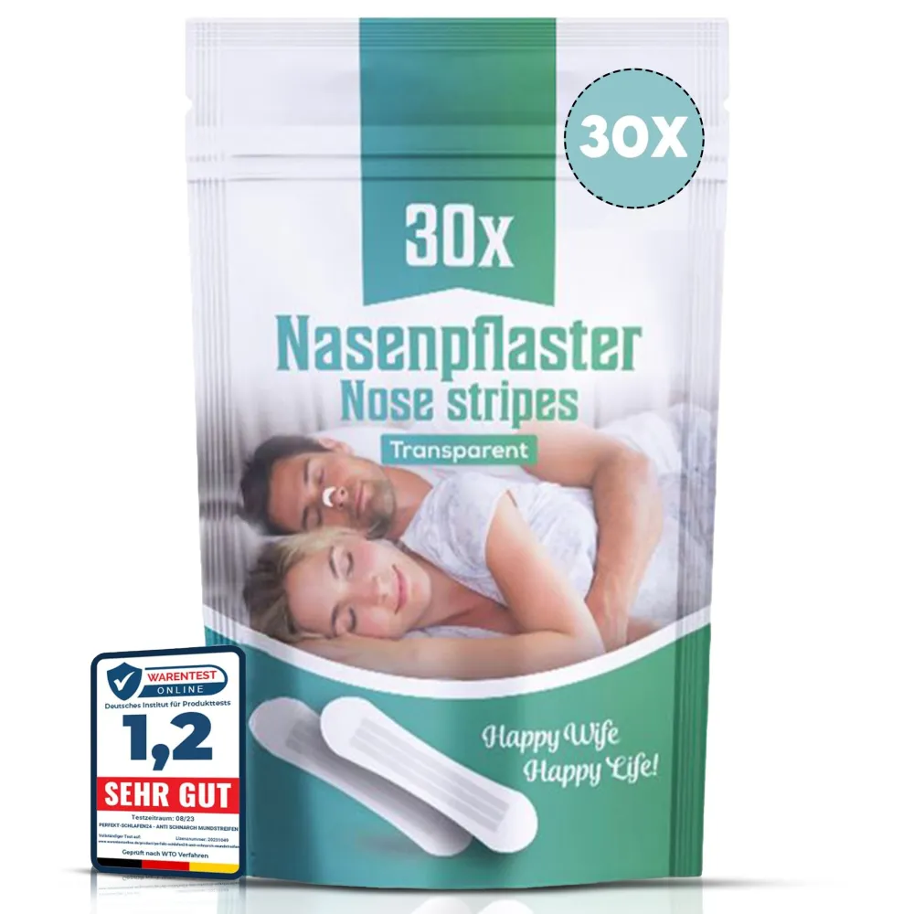 Perfekt-Schlafen24 - 30 x Transparente Antischnarch Nasenpflaster| Best