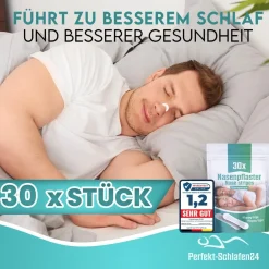 Perfekt-Schlafen24 - 30 x Transparente Antischnarch Nasenpflaster| Best