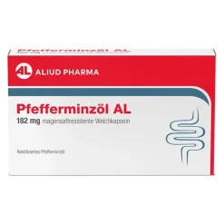 Pfefferminzöl AL 182 mg Weichkapseln bei Bauchkrämpfen, Bauchschmerzen, Blähungen, insbesondere bei Reizdarmsyndrom| Best