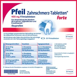 Pfeil Zahnschmerz Filmtabletten forte| New