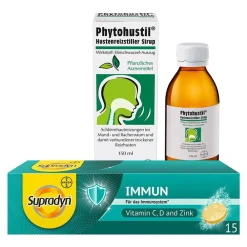 Phytohustil® Hustenreizstiller Sirup + Supradyn® Immun| Hot