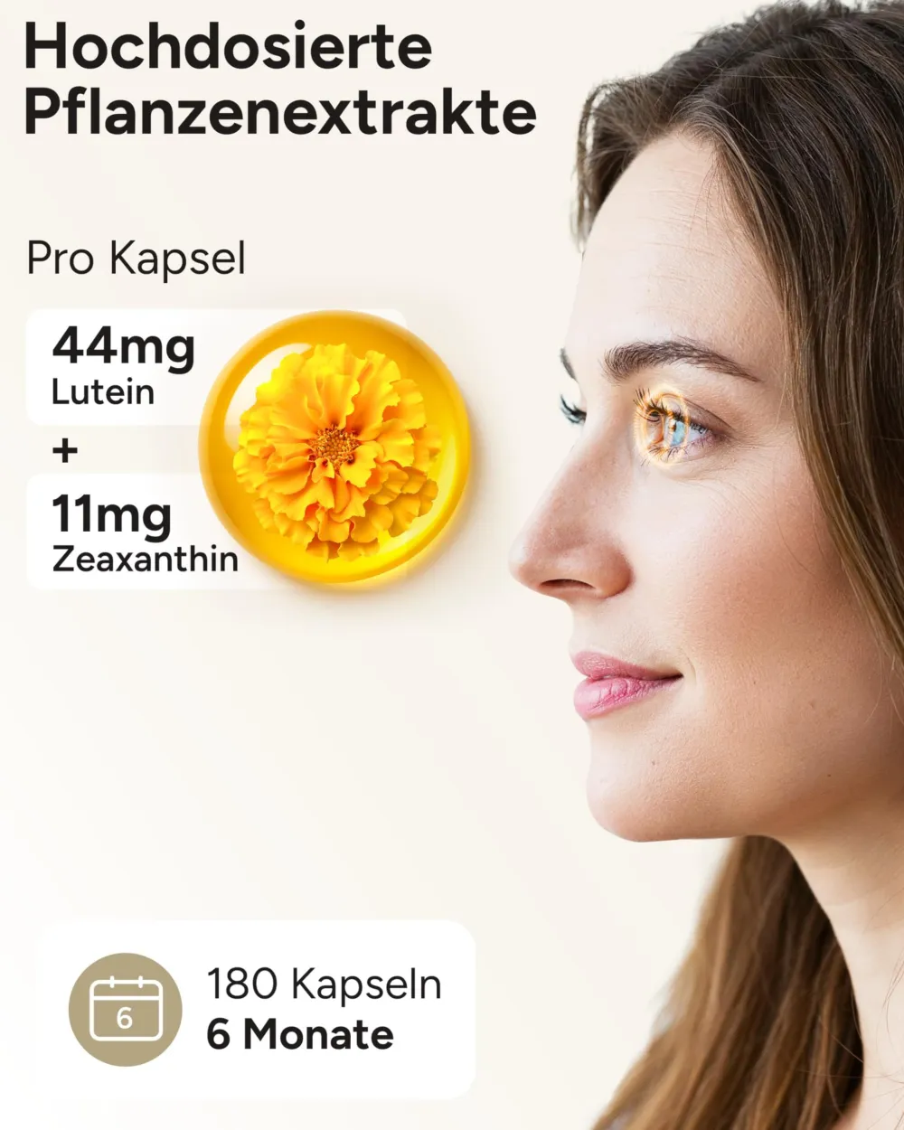 ® Augenvitamine mit Lutein Zeaxanthin Beta Carotin Vitamin A & Vitamin B2 - Weitblick|plantomol Best