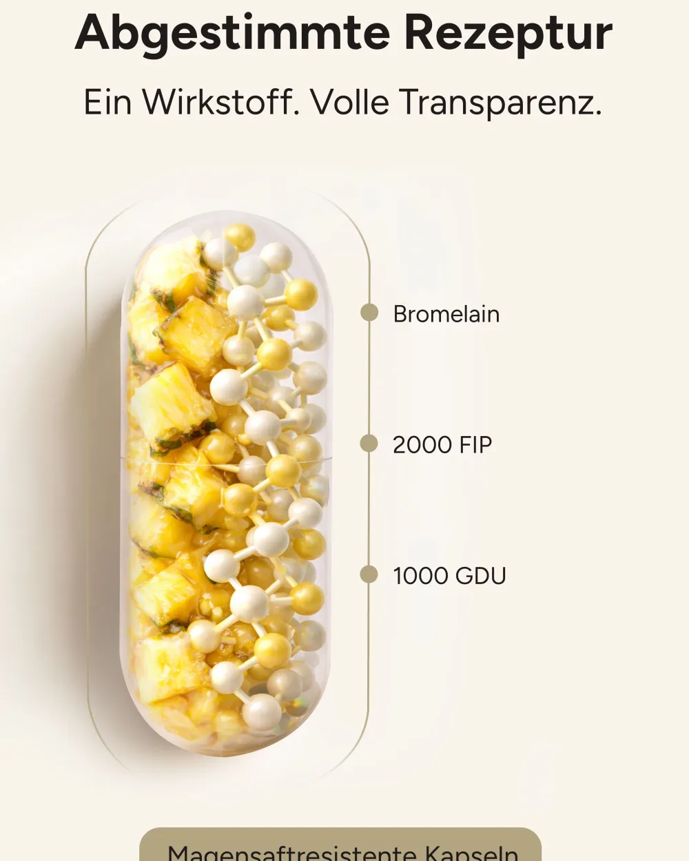 ® Bromelain Kapseln mit 2000 FIP pro Kapsel - 200mg Bromelain Enzym aus Ananas-Extrakt>plantomol Online