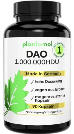 ® DAO Kapseln vegan - 1.000.000 HDU pro Kapsel - DAO-Enzym aus Erbsen>plantomol Sale