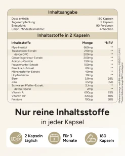 ® Hormon Balance Kapseln mit Myo-Inositol Gänsefingerkraut Mönchspfeffer & B6 - Hormella><noscript><img width=