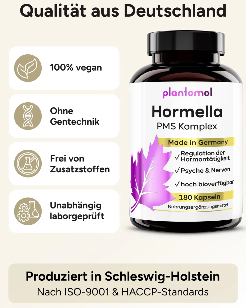 ® Hormon Balance Kapseln mit Myo-Inositol Gänsefingerkraut Mönchspfeffer & B6 - Hormella>plantomol Discount