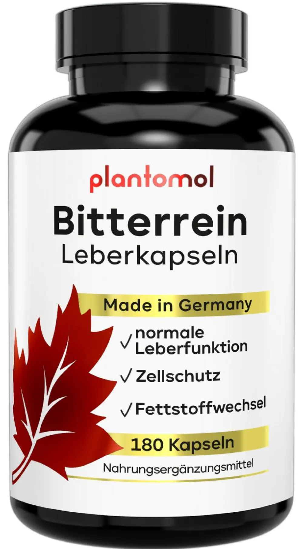 ® Leber Kur Kapseln mit Mariendistel Artischocke Löwenzahn & Cholin - Bitterrein|plantomol Online