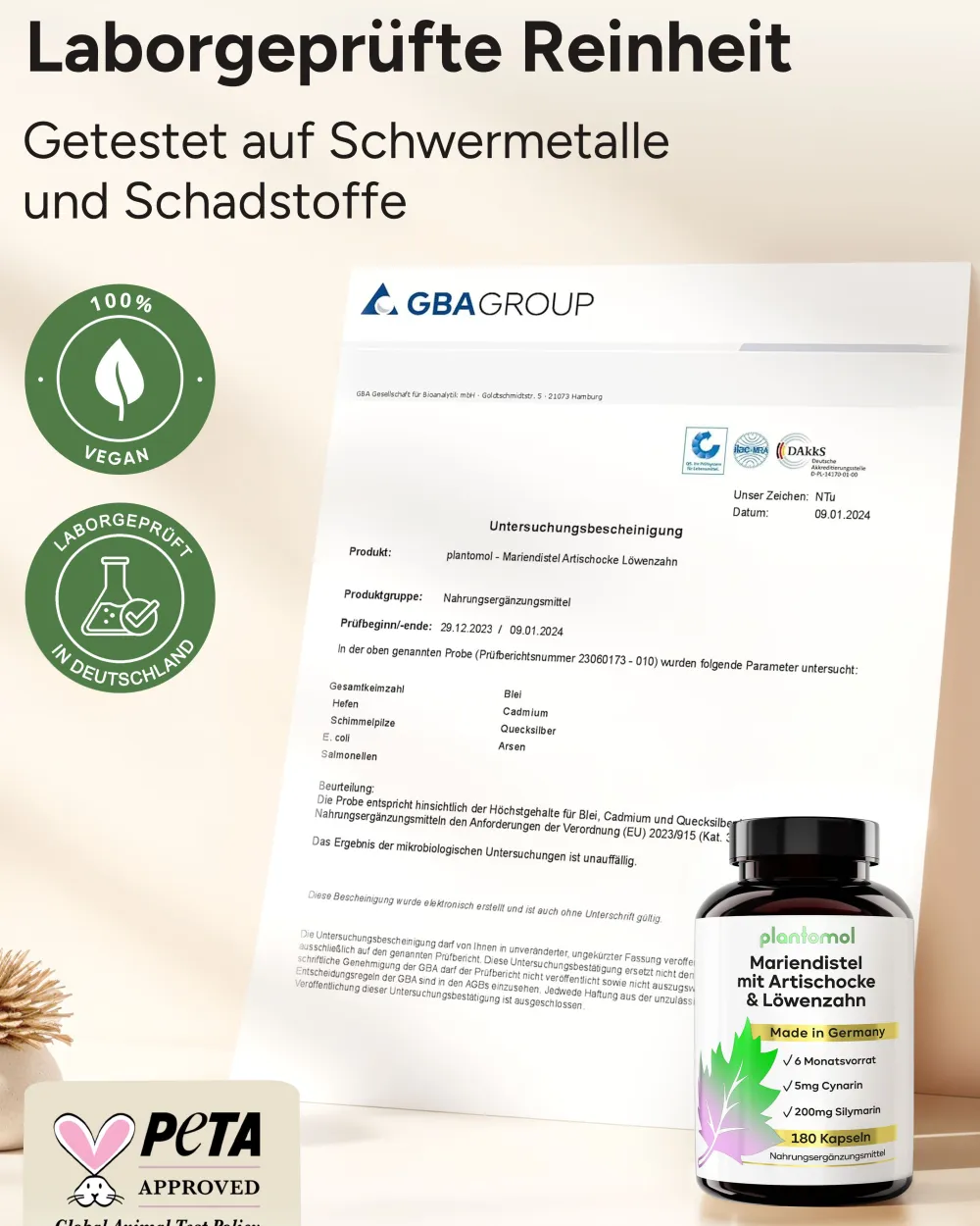 plantomol® Mariendistel Kapseln mit Artischocke & Löwenzahn|