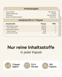 plantomol® Mariendistel Kapseln mit Artischocke & Löwenzahn|