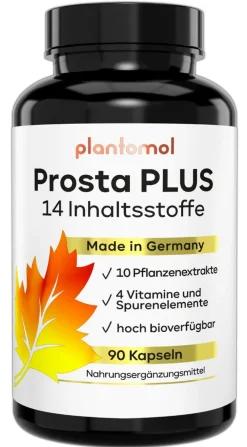 ® Prostata Komplex mit Kürbiskern Sägepalme Weidenröschen und 11 Weiteren - Prosta PLUS>plantomol Clearance