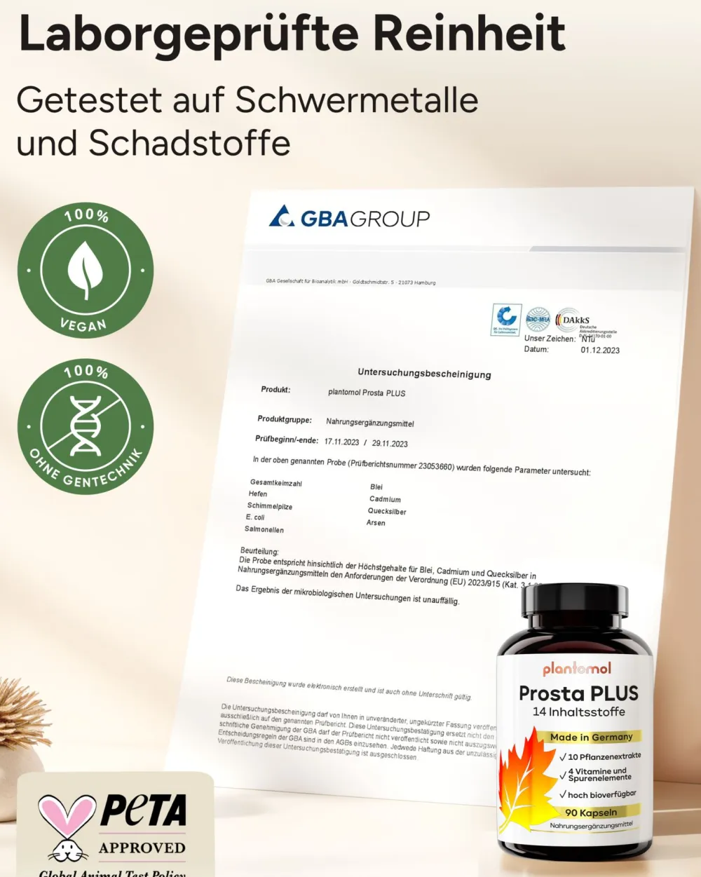 ® Prostata Komplex mit Kürbiskern Sägepalme Weidenröschen und 11 Weiteren - Prosta PLUS>plantomol Clearance