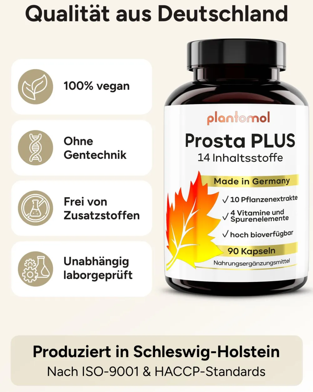 ® Prostata Komplex mit Kürbiskern Sägepalme Weidenröschen und 11 Weiteren - Prosta PLUS>plantomol Clearance