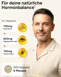 ® Prostata Komplex mit Kürbiskern Sägepalme Pinienrinde und 6 Weiteren - Prosta Fortuna>plantomol Clearance