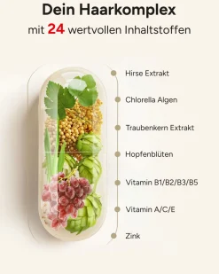 ® Rapunzel Haarkapseln - Haarvitamine mit Biotin Zink Selen Hirse - 26 Inhaltsstoffe><noscript><img width=