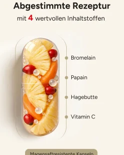 ® Verdauungsenzyme Komplex mit Papain & Bromelain aus Ananas-Extrakt - Enzym Duo|plantomol Outlet