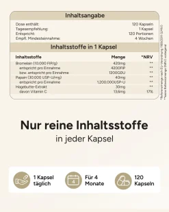 ® Verdauungsenzyme Komplex mit Papain & Bromelain aus Ananas-Extrakt - Enzym Duo|plantomol Outlet