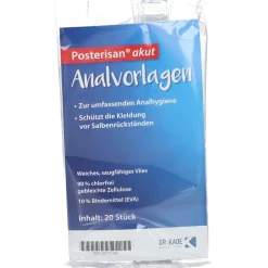 akut Analvorlagen – Zum Schutz der Wäsche beispielsweise vor Salbenrückständen oder Nässen und leichten Blutungen bei Hämorrhoidenbeschwerden>Posterisan Best