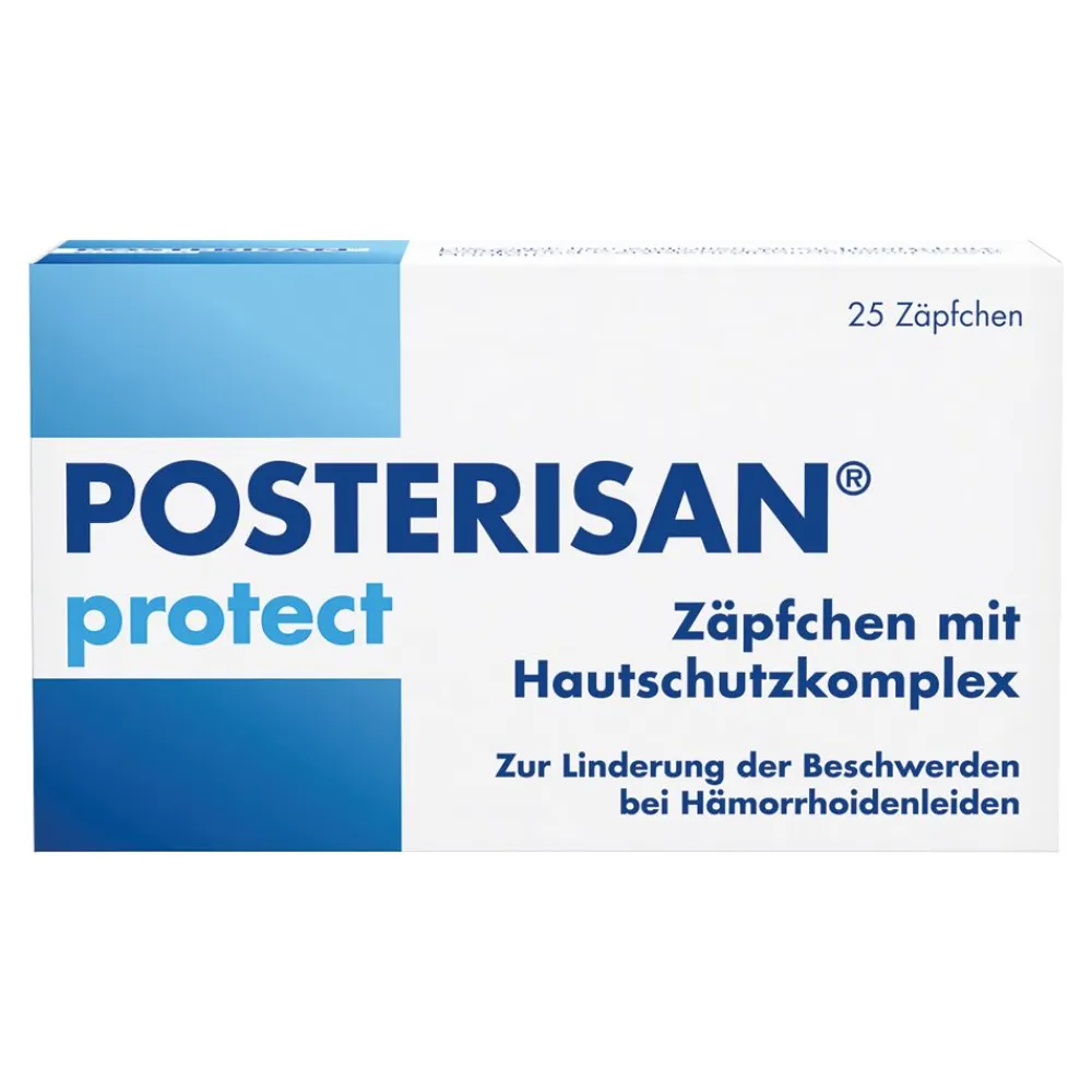 protect Hämorrhoidenzäpfchen bei Reizungen, als Hautschutz und zur Prophylaxe, 25 Stk>Posterisan Clearance